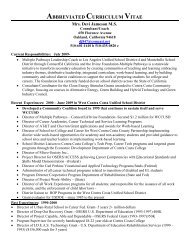 ABBREVIATED CURRICULUM VITAE - ConnectEd