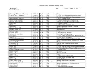 Livingston Republican and Livingston Democrat Index - Howell ...