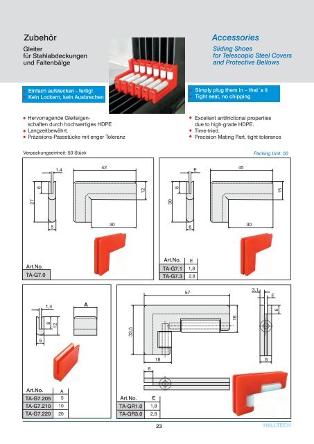 Katalog Abstreifer - Halltech