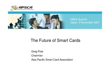 The Future of Smart Cards - Global Business Dialogue on Electronic ...