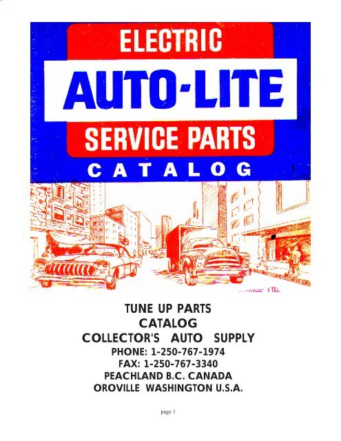 tune up parts catalog collector's auto supply - CollectorsAutoSupply