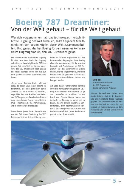 Sonderausgabe Boeing 787 Dreamliner - FACC