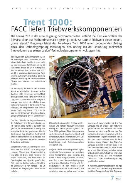 Sonderausgabe Boeing 787 Dreamliner - FACC