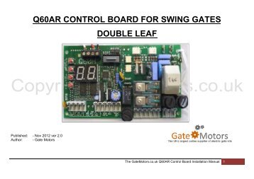 Q60AR Re-written Guide - Gate Motors