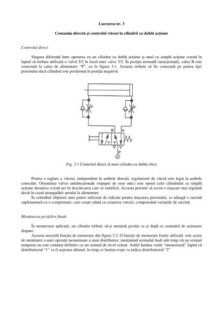 Lucrarea nr. 3 Comanda directÄ Åi controlul vitezei la cilindrii cu ...