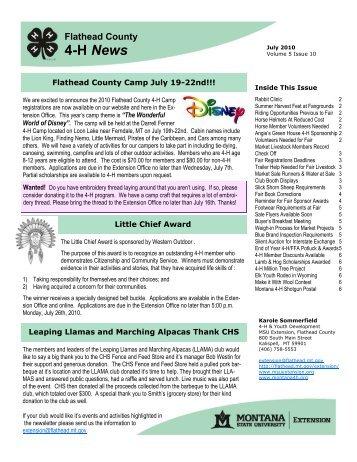 4-H News - Flathead County, Montana