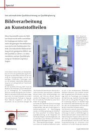 Bildverarbeitung an Kunststoffteilen - visicontrol