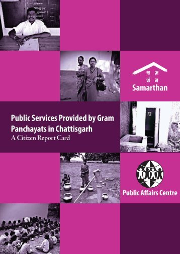 Public Services Provided by Gram Panchayats in ... - SASANet