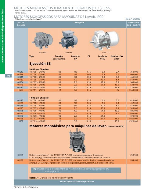 lista de precios siemens industria sep 15 2007