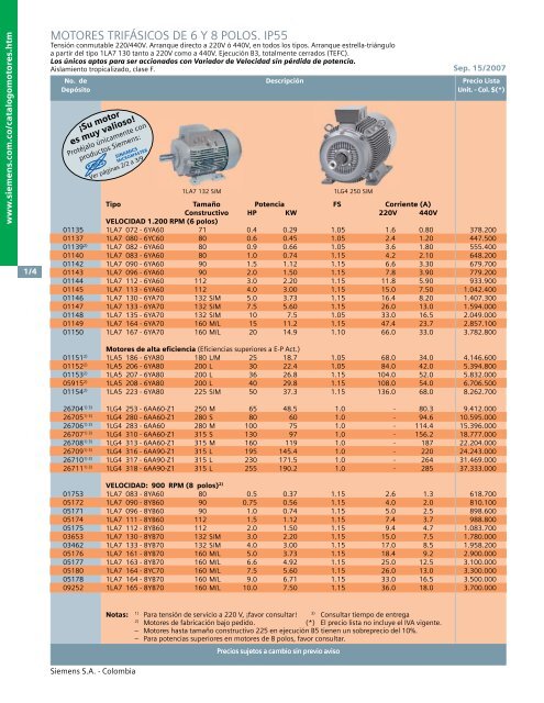 lista de precios siemens industria sep 15 2007