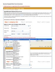 Business Disposal Online Form Instructions: