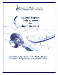 PGME Annual Report 2011 - Post Graduate Medical Education ...