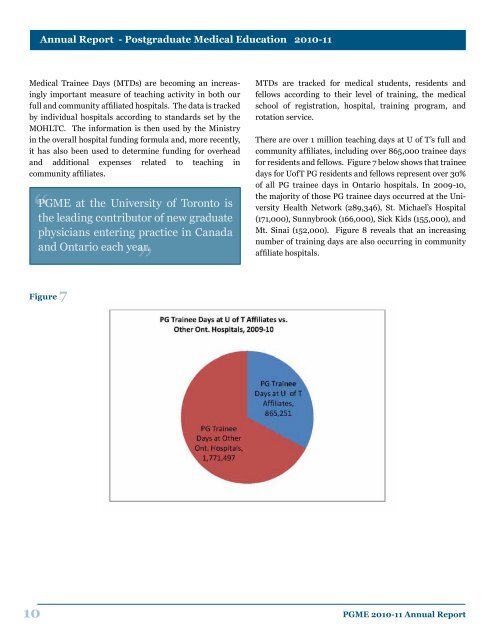 PGME Annual Report 2011 - Post Graduate Medical Education ...