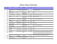Brokaw Library Book Index - Homeschool-Life.com