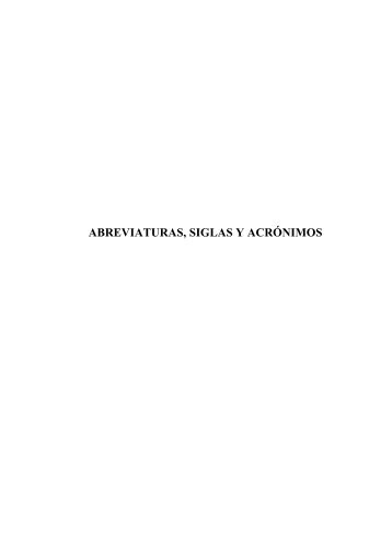 ABREVIATURAS, SIGLAS Y ACRÃNIMOS - Generalitat Valenciana