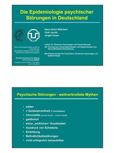 Epidemiologie-Wittchen - psychotherapie 1