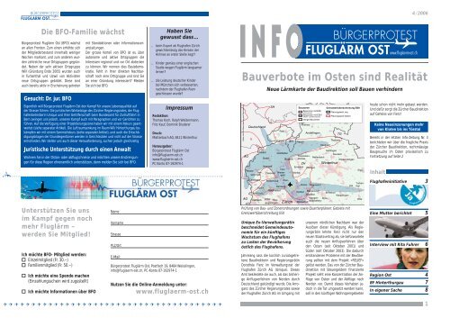 BFO Info Nr. 4 - Bürgerprotest Fluglärm Ost