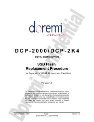 SSD Flash Replacement Procedure - Tri-State Theatre Supply