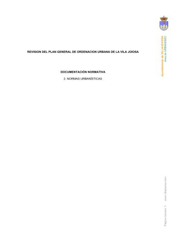 REVISION DEL PLAN GENERAL DE ORDENACION ... - Villajoyosa