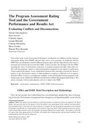 The Program Assessment Rating Tool and the Government ... - ppmrn