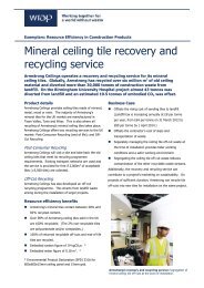 Armstrong mineral ceiling tile recovery and recycling service