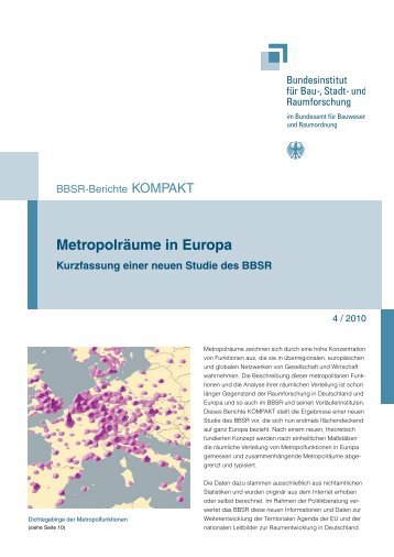 MetropolrÃ¤ume in Europa - EuropÃ¤ische Metropolregion MÃ¼nchen