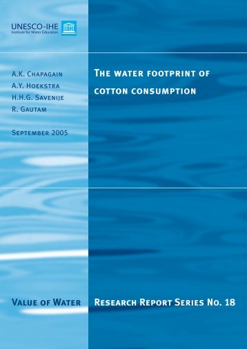 The water footprint of cotton consumption