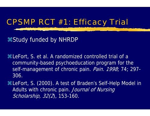 Session 208 - LeFort - The Canadian Pain Society