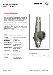Safety valves - Type Atmospheric - VALFONTA