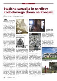 Statična sanacija in utrditev Kocbekovega doma na Korošici - ZRMK