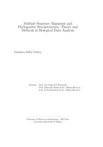 Multiple Sequence Alignment and Phylogenetic Reconstruction ...