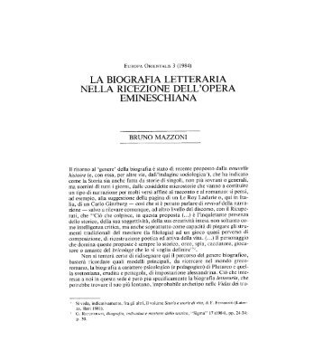 la biografia letteraria nella ricezione dell'opera ... - Europaorientalis.it