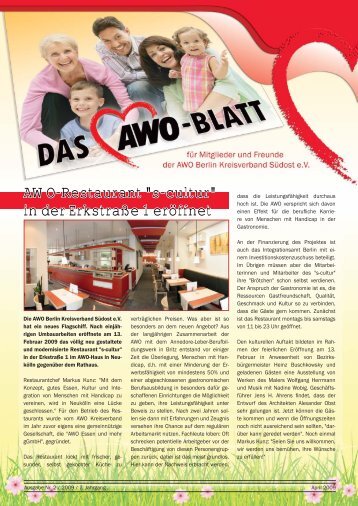 Download AWO-Blatt Ausgabe 2 - April 2009 - Herzlich Willkommen ...