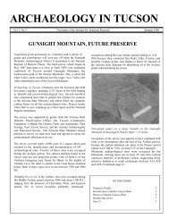 Gunsight Mountain, Sabino Canyon Ruin - Archaeology Southwest