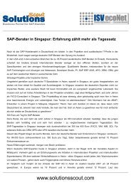SAP-Berater in Singapur: Erfahrung zÃ¤hlt mehr als Tagessatz