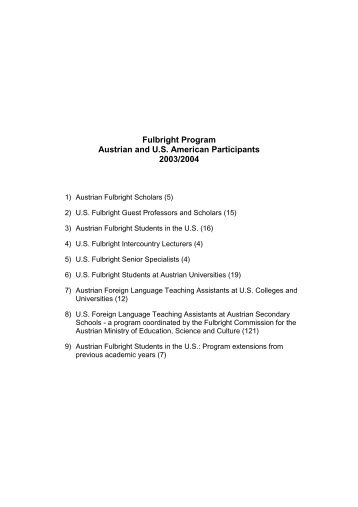 Fulbright Program - Austrian American Educational Commission