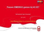 EMERGO games - DSpace at Open Universiteit - CELSTEC