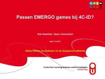 EMERGO games - DSpace at Open Universiteit - CELSTEC