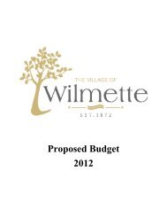 Proposed Budget 2012 - Village of Wilmette