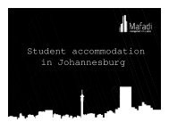 Student accommodation in Johannesburg - Plusto.com