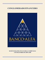 CONGLOMERADO FINANCEIRO - Banco Alfa