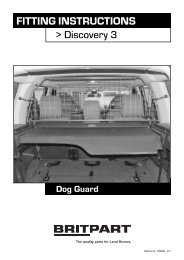 FITTING INSTRUCTIONS Dog Guard - Paddock Spares