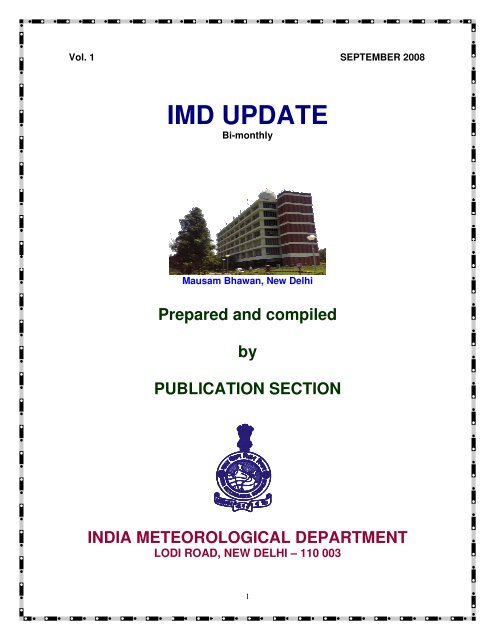 IMD UPDATE - METNET - India Meteorological Department