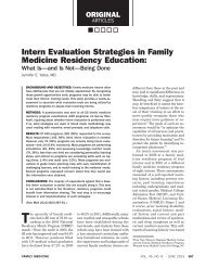 Intern Evaluation Strategies in Family Medicine Residency ... - STFM