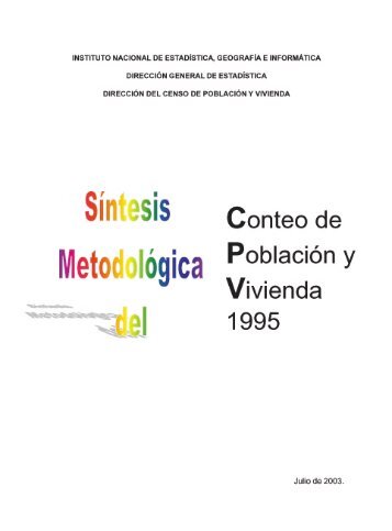 Síntesis Metodológica del Conteo de Población y Vivienda ... - Inegi