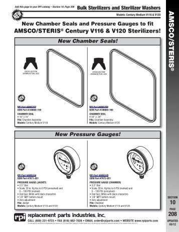 AMSCO/SterisÂ® bulk sterilizers - Replacement Parts Industries