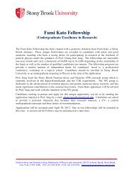 Fumi Kato Fellowship - Stony Brook NN Group
