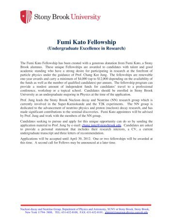 Fumi Kato Fellowship - Stony Brook NN Group