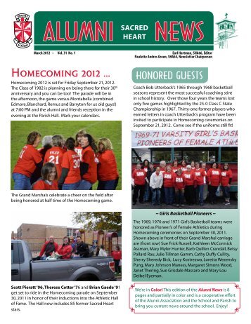 Alumni Newsletter - March 2012 - Sacred Heart-Academy