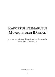 RAPORTUL PRIMARULUI MUNICIPIULUI BRLAD - PrimÄria ...